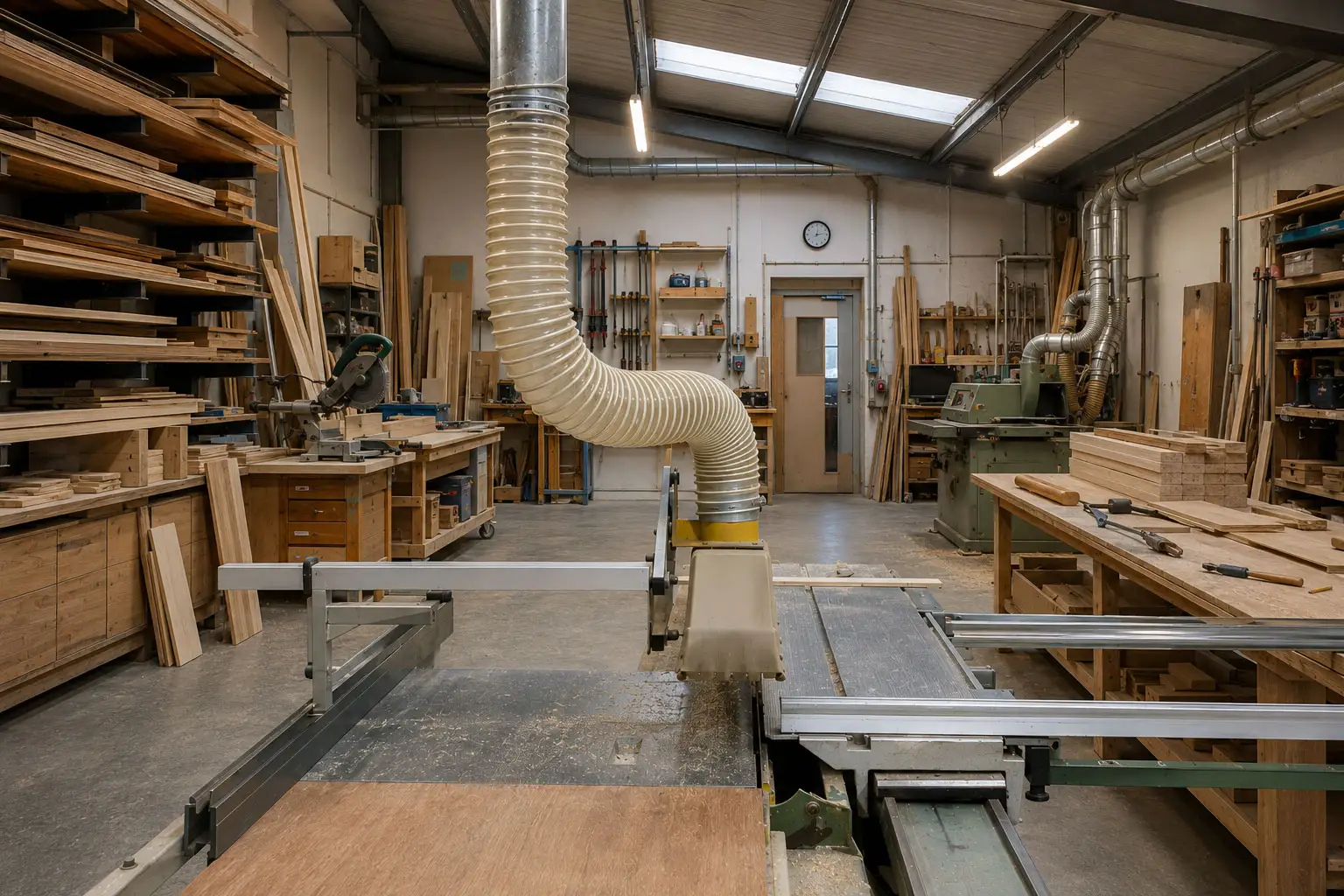 Studio Tuesday workshop machinery and joinery benches used for shopfitting fabrication